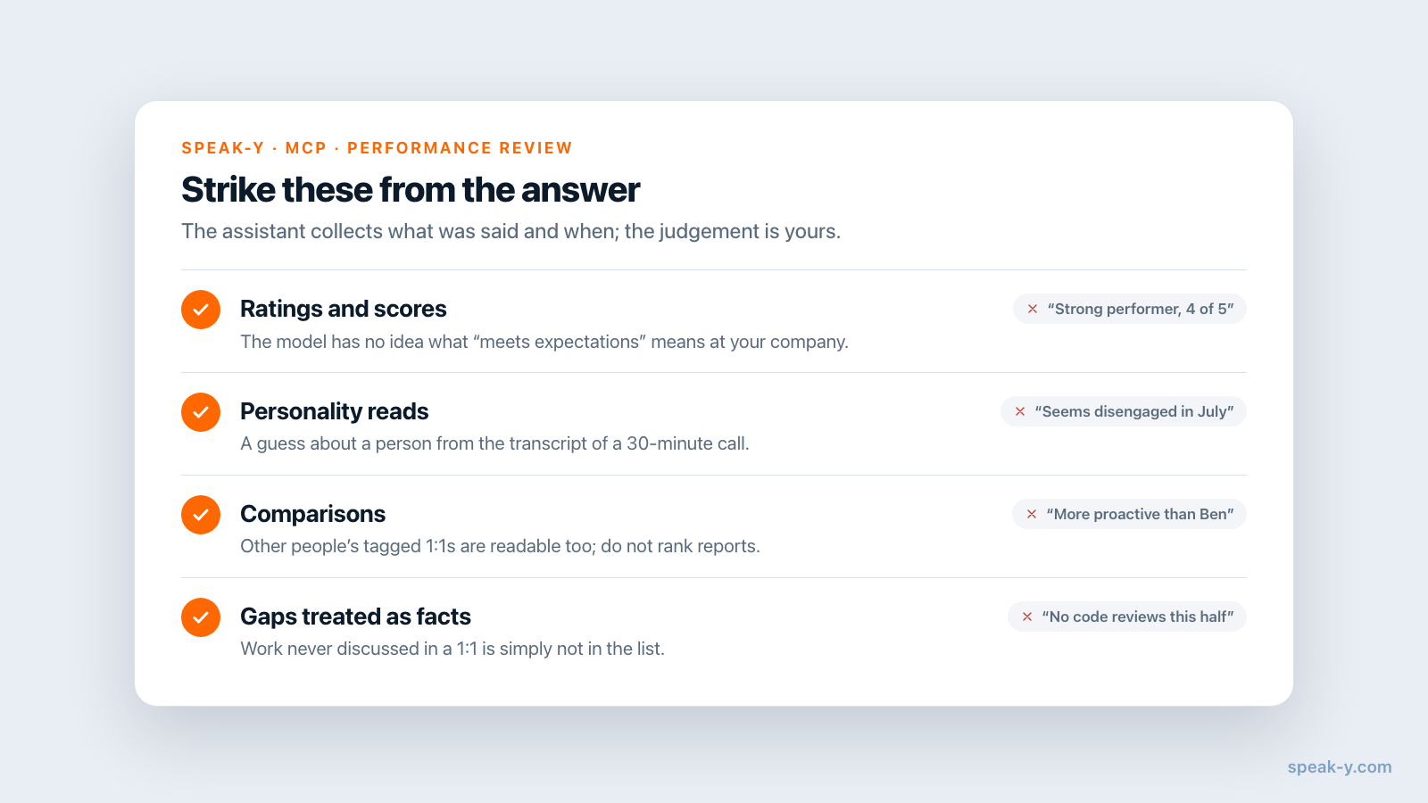 Four things to strike from the assistant's answer before you write the review
